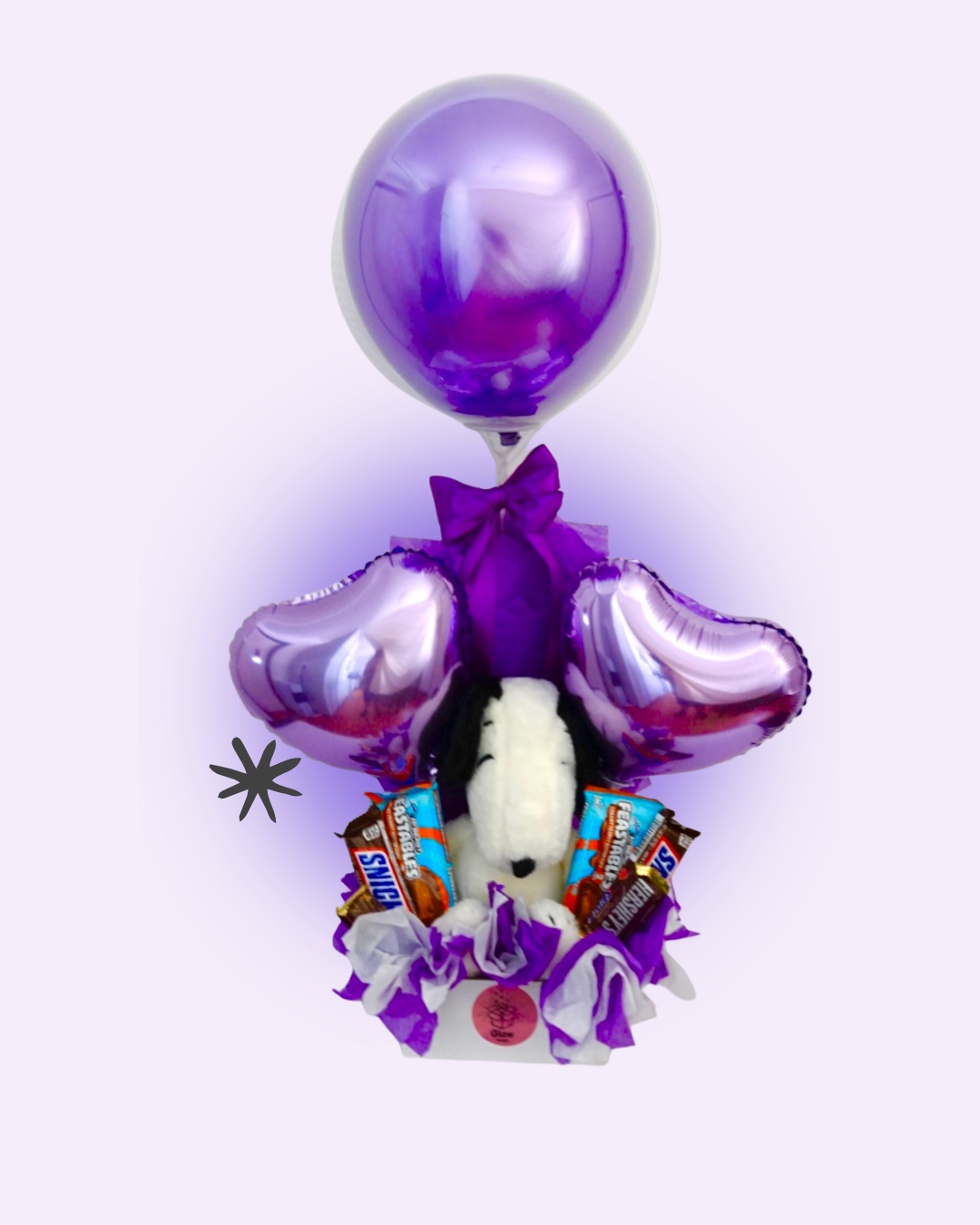 Arreglo Snoopy Purple Glow