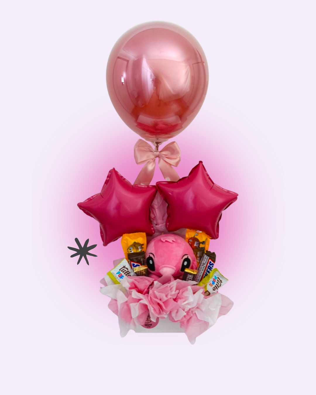 Arreglo Stitch Rosa Glow