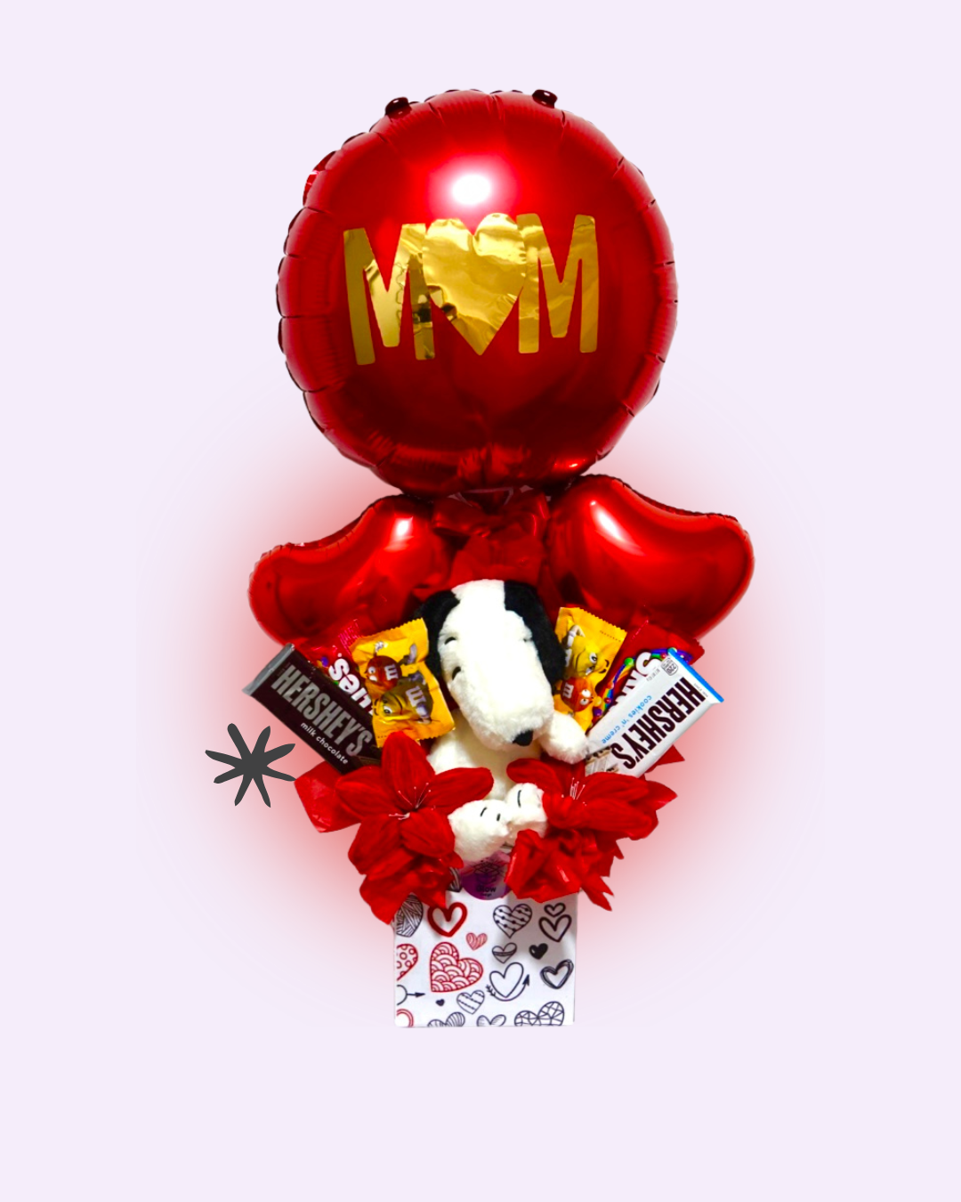 Arreglo Snoopy Glow Red