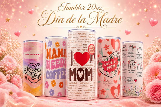 Tumbler Personalizado Día de la Madre — 20oz
